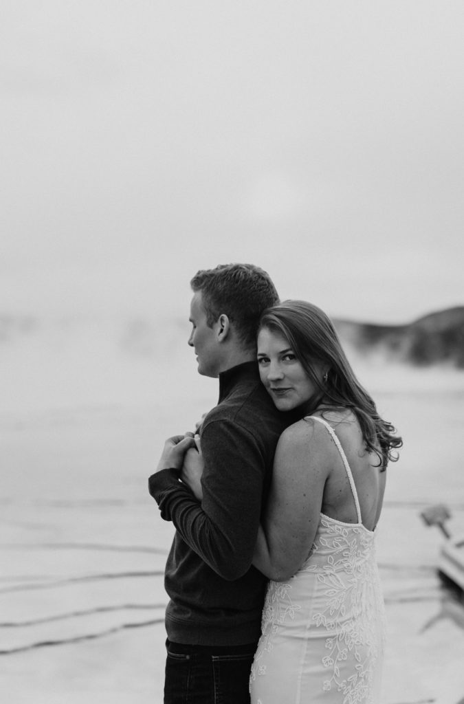 Yellowstone National Park, Wyoming Engagement Adventure Session Couple Wild